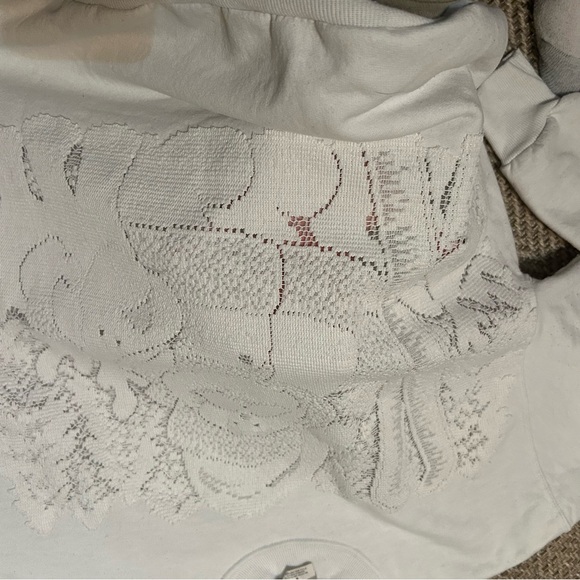 UGLY CHRISTMAS SWEATER vintage white cut out pullover crewneck X1 - Picture 6 of 7